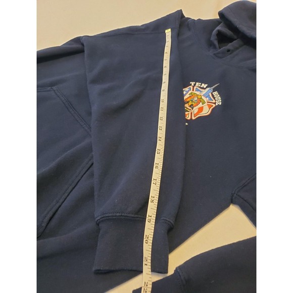 Vtg 9/11 Tribute Hooded Sweatshirt New York City Engine 10 Ladder 10 Mens Sz Med - Picture 12 of 12